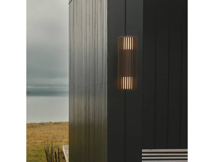 Applique d'extérieur Aludra Double Seaside, aluminium, marron, à 2 lampes. Nordlux - À ampoule unique