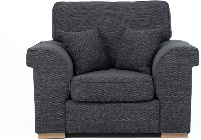 Wade Logan Picadilly Upholstered Armchair Black 97cm H X 120cm W X 96cm D