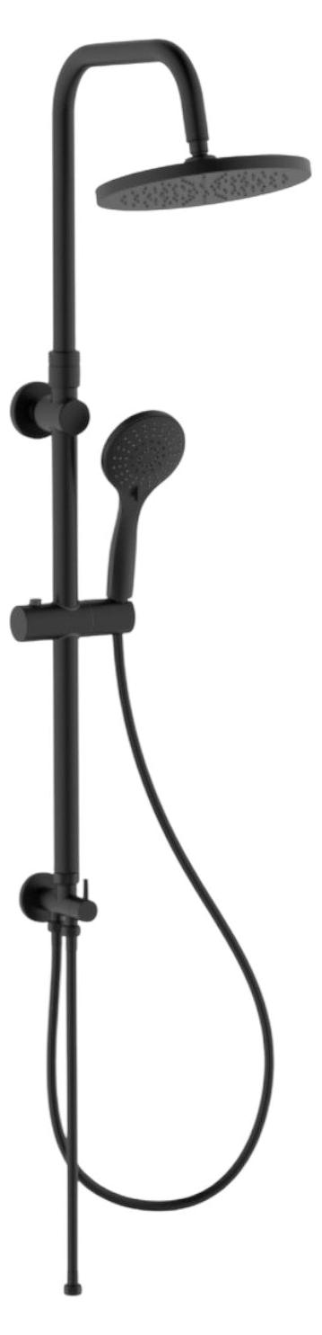 Duschsäule Edelstahl schwarz matt komplett verstellbar