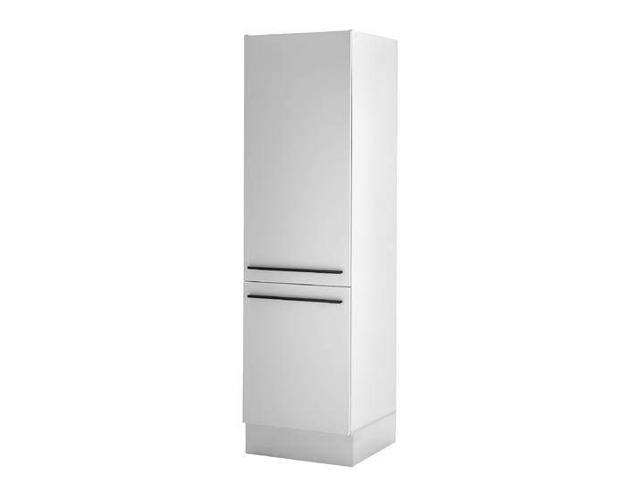 Meuble bas réfrigérateur Emporia 60 x 211 x 57cm Blanc/Blanc mat