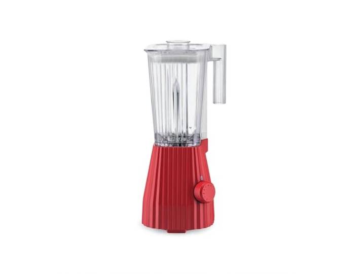 Alessi Plissé MDL09 R - Standmixer mit Abgestufter Karaffe, Thermoplastisches Harz, Europäischer Stecker 700W, 1,5l, Rot
