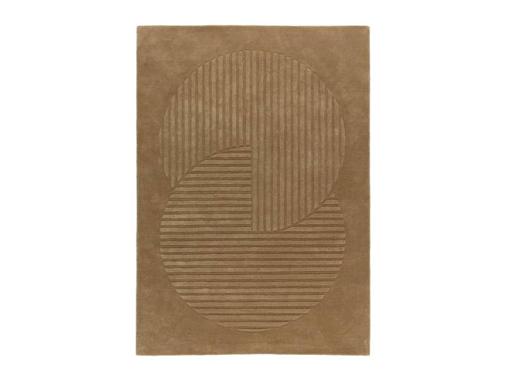NJRD Levels Circles Wollteppich Beige, 200x300 cm