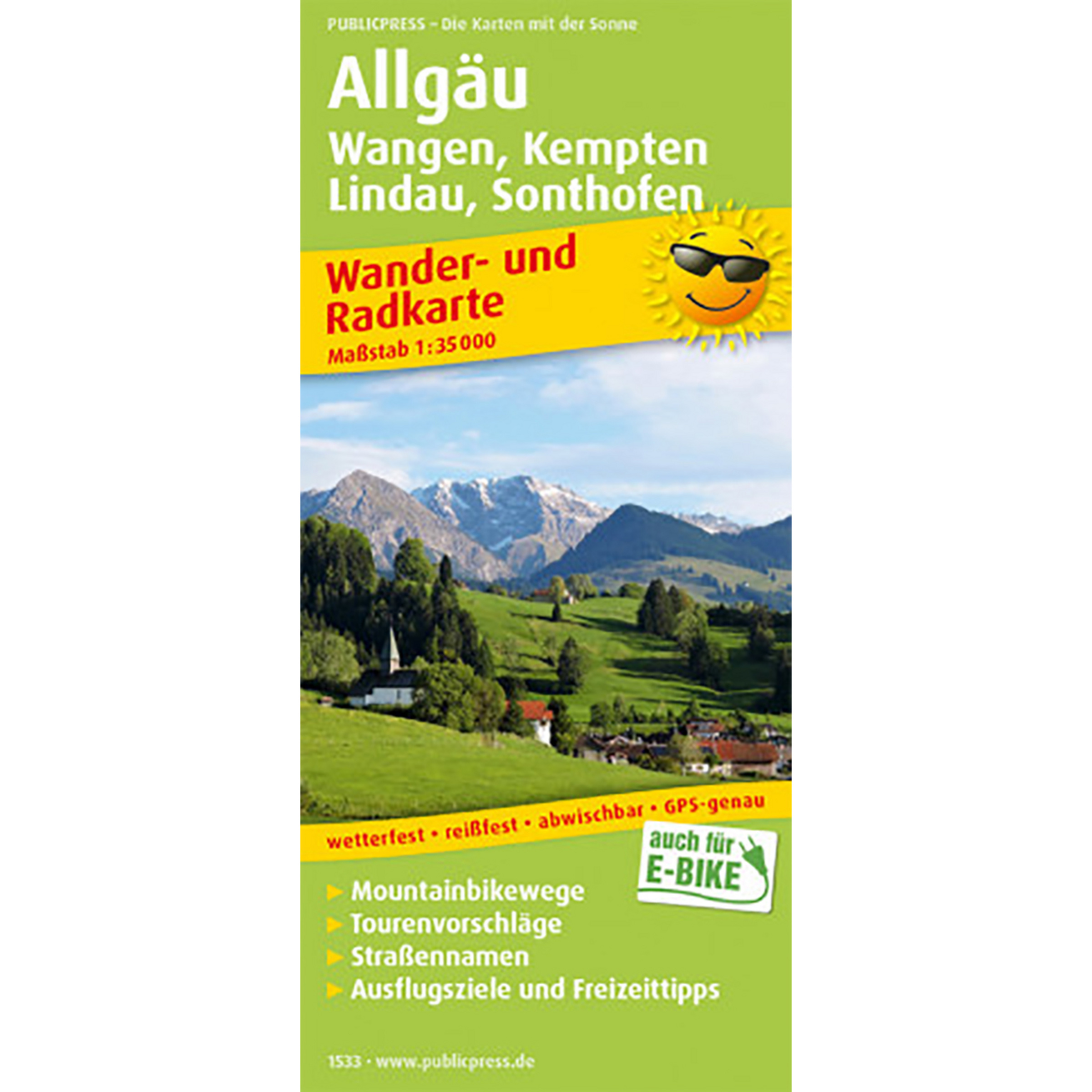 PublicPress RWK 1533 Allgäu - Wangen, Kempten, Lindau Topografische Karten