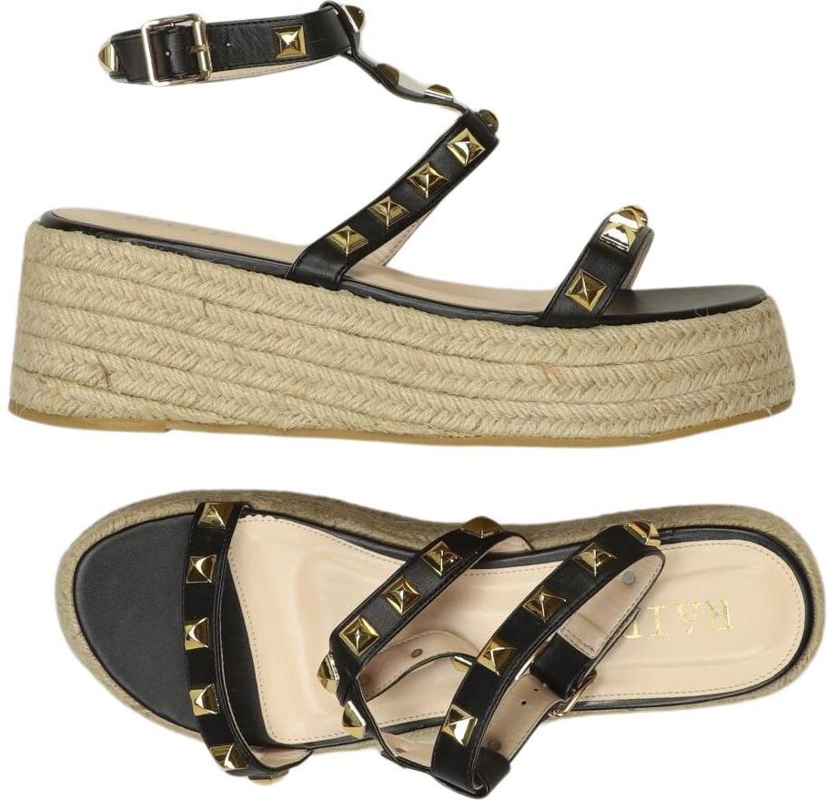 Raid Damen Sandalen, Schwarz, Gr. EU 42 (UK 8), Kunstleder - Second Hand