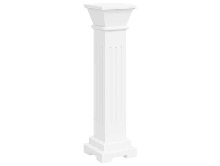 vidaXL Säulen-Pflanzenständer Klassischer Stil Quadratisch Mdf, Weiß, 17x66x17 cm, Wohnzimmer, Wohnzimmertische, Blumenständer