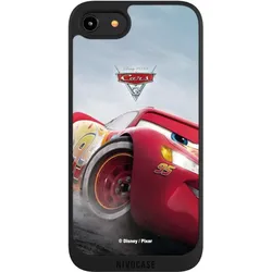 Nivocase Handyhülle für Apple iPhone 8 Hülle NIVOpure Case Schwarz Cars Lightning Mcqueen 95 Offizielles (Apple iPhone 8), Smartphone Hülle, Schwarz