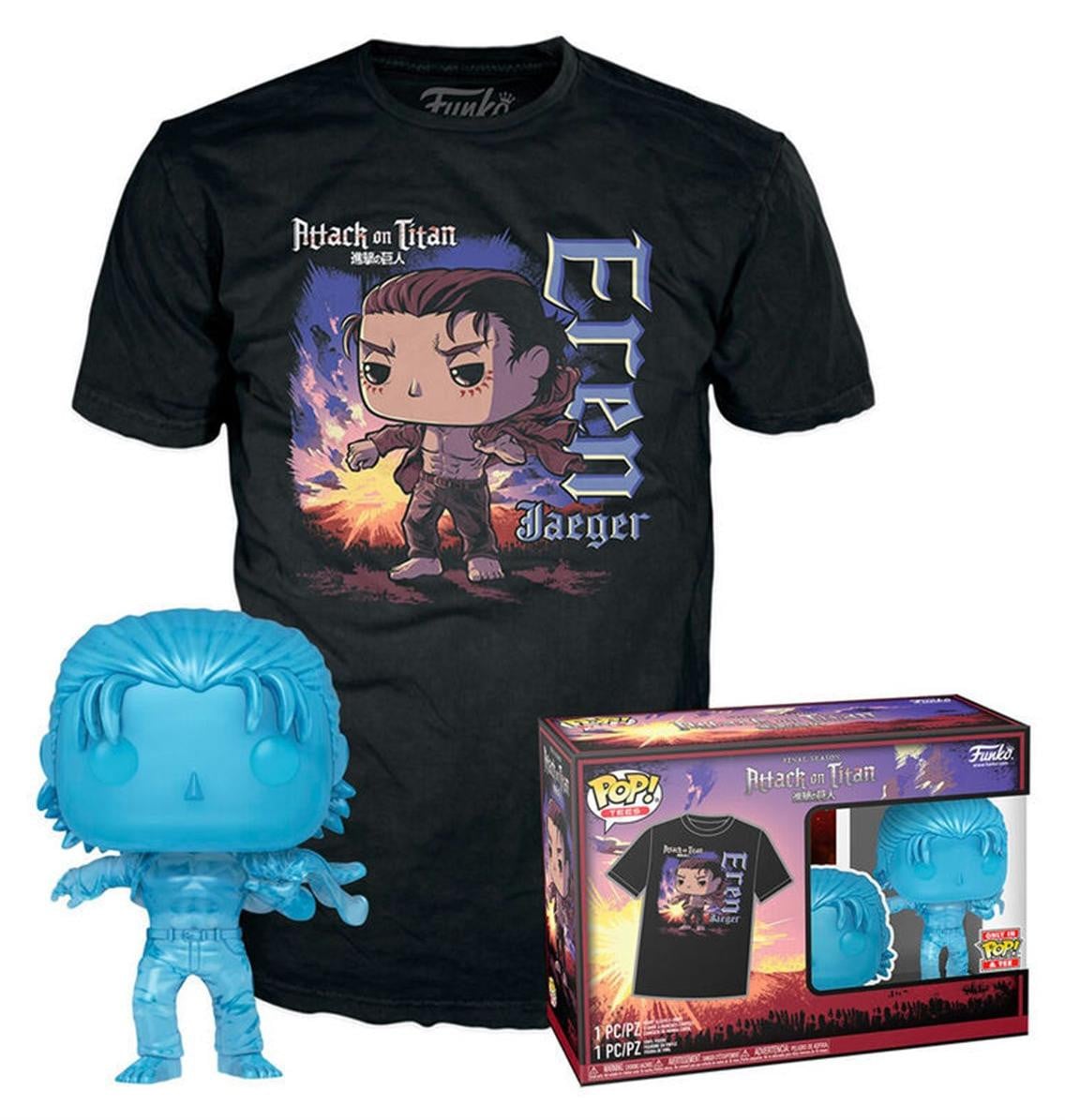 Funko Pop! Eren Yeager Exclusief Attack on Titan figuurtje met T-shirt modeljaar 2023