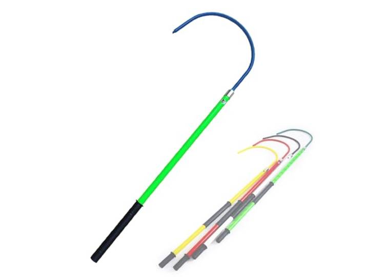 Kommerzieller Life-Haken mit verstellbarer, isolierter Stange, Hochspannungswerkzeug for Elektriker(Green,4.9ftx3pc)