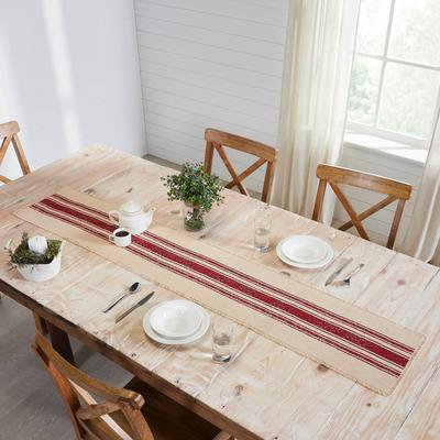 VHC Brands Vintage Burlap Stripe Runner