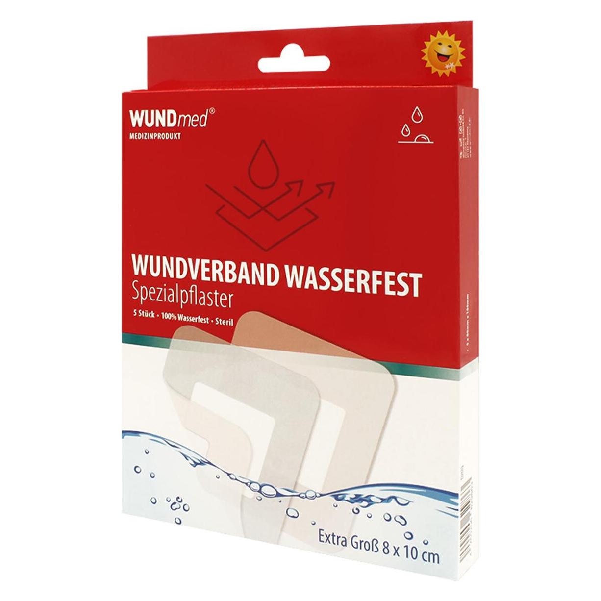 Wundmed Pflaster Wasserfest weiss 8,0 x 10,0 cm, 5 St. (5x) (99104)