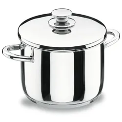 lacor Stieltopf mit Deckel Edelstahl 24 cm 10,5 l