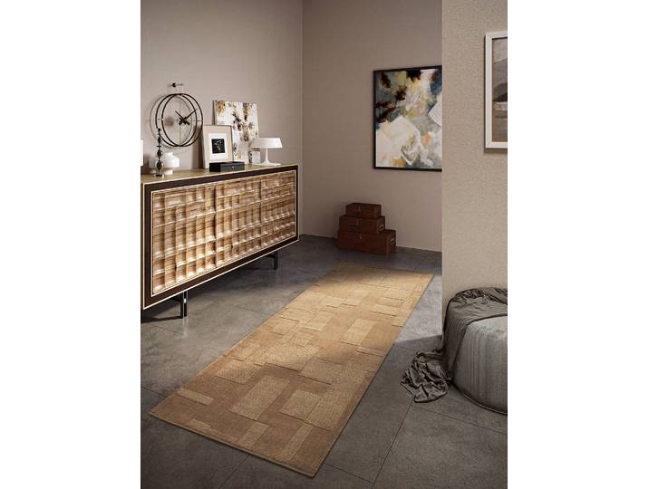 Läufer Wilhelmine 80 x 1 x 250cm Beige/Beige