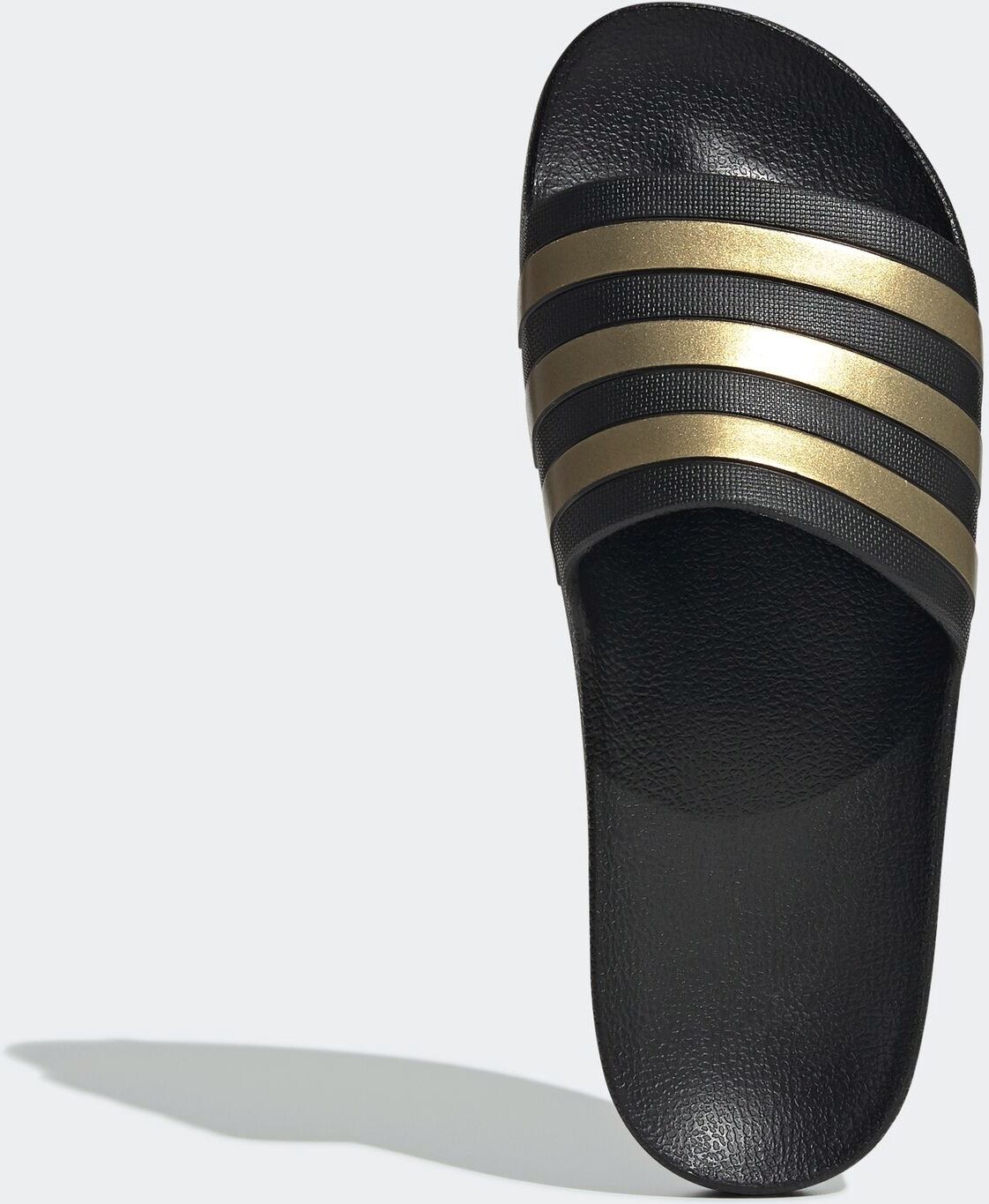 Badesandale ADIDAS SPORTSWEAR "AQUA ADILETTE", Damen, Gr. 38, Synthetik, schwarz (core schwarz, gold metallic, core schwarz), Schuhe Badesandale
