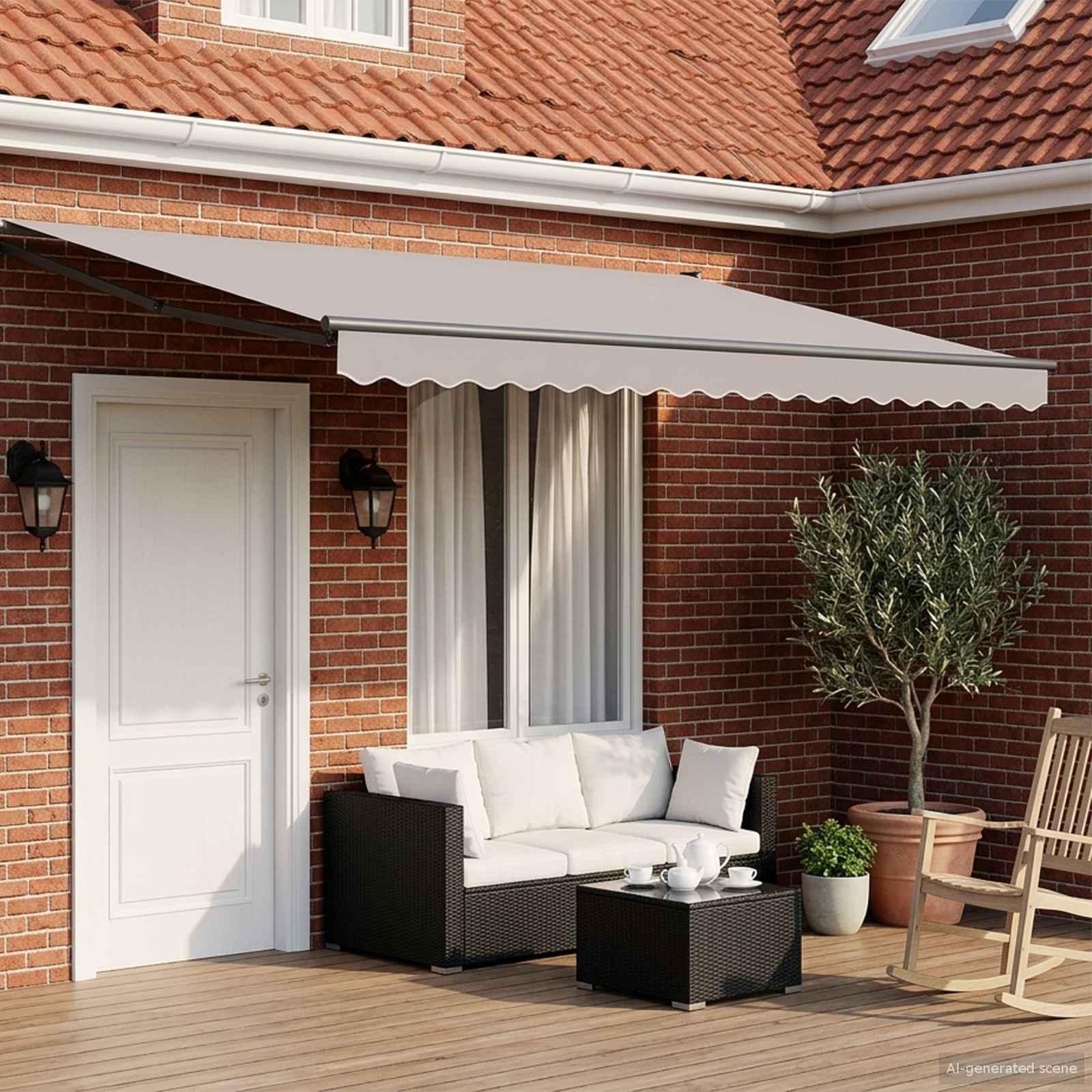 Maison Exclusive - Elektrisches Solar-Markisengestell 4 x 2 m Anthrazit