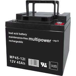 Multipower AGM-Batterie MP45-12I, 12 V, 45 Ah, M6 Anschluss, mit VdS-Zulassung