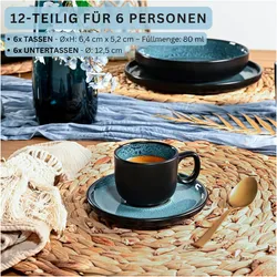 Sänger Geschirr, Tasse, Espressotassen Vigo (80 ml, 12x)