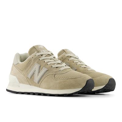 Sneaker NEW BALANCE "574", Damen, Gr. 40, beige, Leder, Synthetik, Textil, Schuhe Sneaker