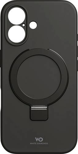 White Diamonds Mag Urban Stand Backcover Apple iPhone 16 Schwarz Standfunktion 00228227