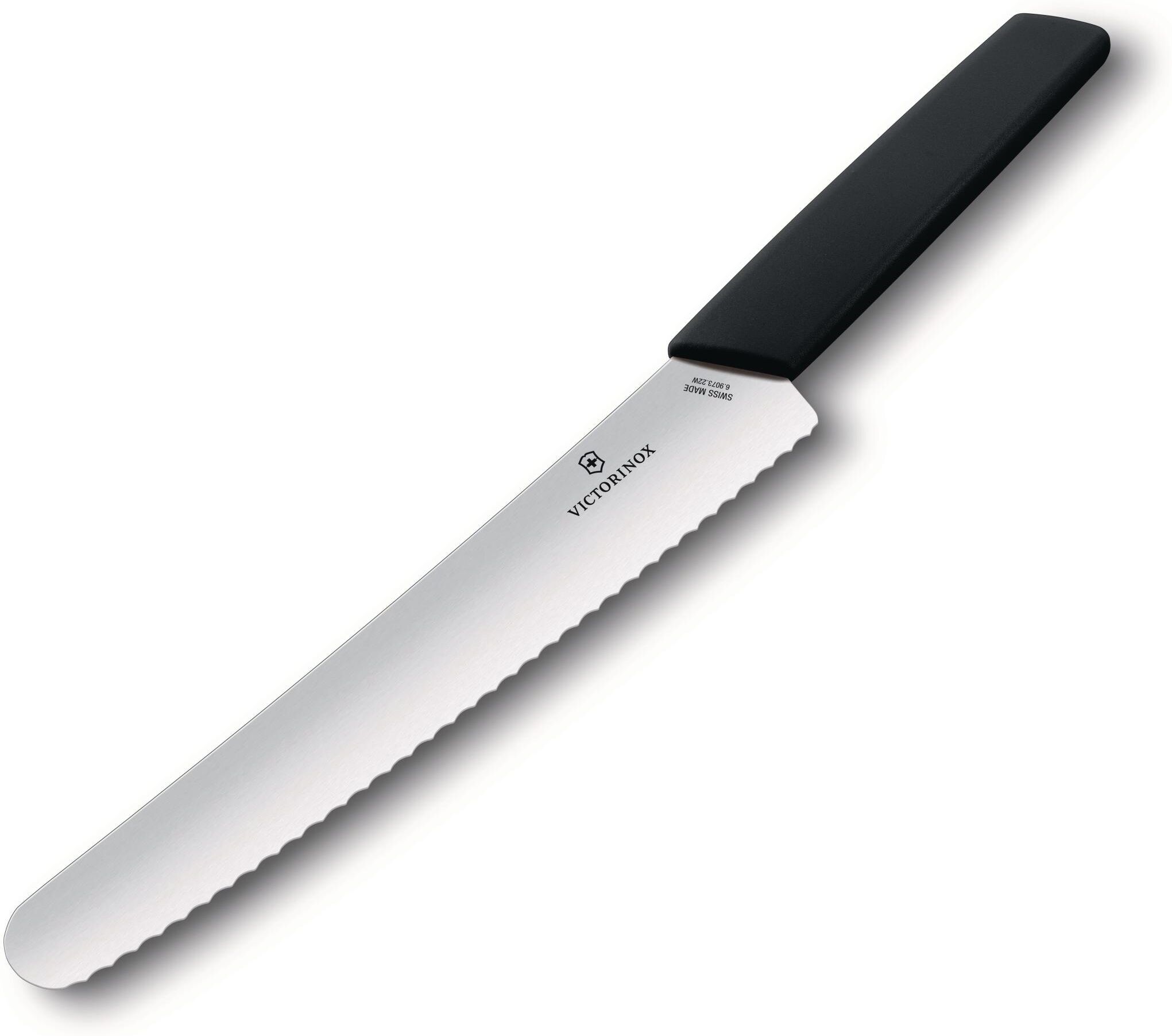 Brotmesser VICTORINOX "Brotmesser Swiss Modern", schwarz, Stahl, Kochmesser, Brotmesser schwarz Einheitsgröße