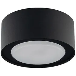 Nowodvorski, Deckenleuchte, Deckenleuchte Runder Plafond FLEA schwarze Downlight-Aufbauleuchte für das Büro (GX53)