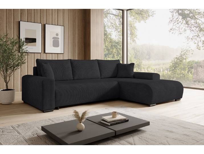 storez24 Ecksofa Ellen, cordstoff mit Schlaffunktion frei Verwendungsstelle geliefert