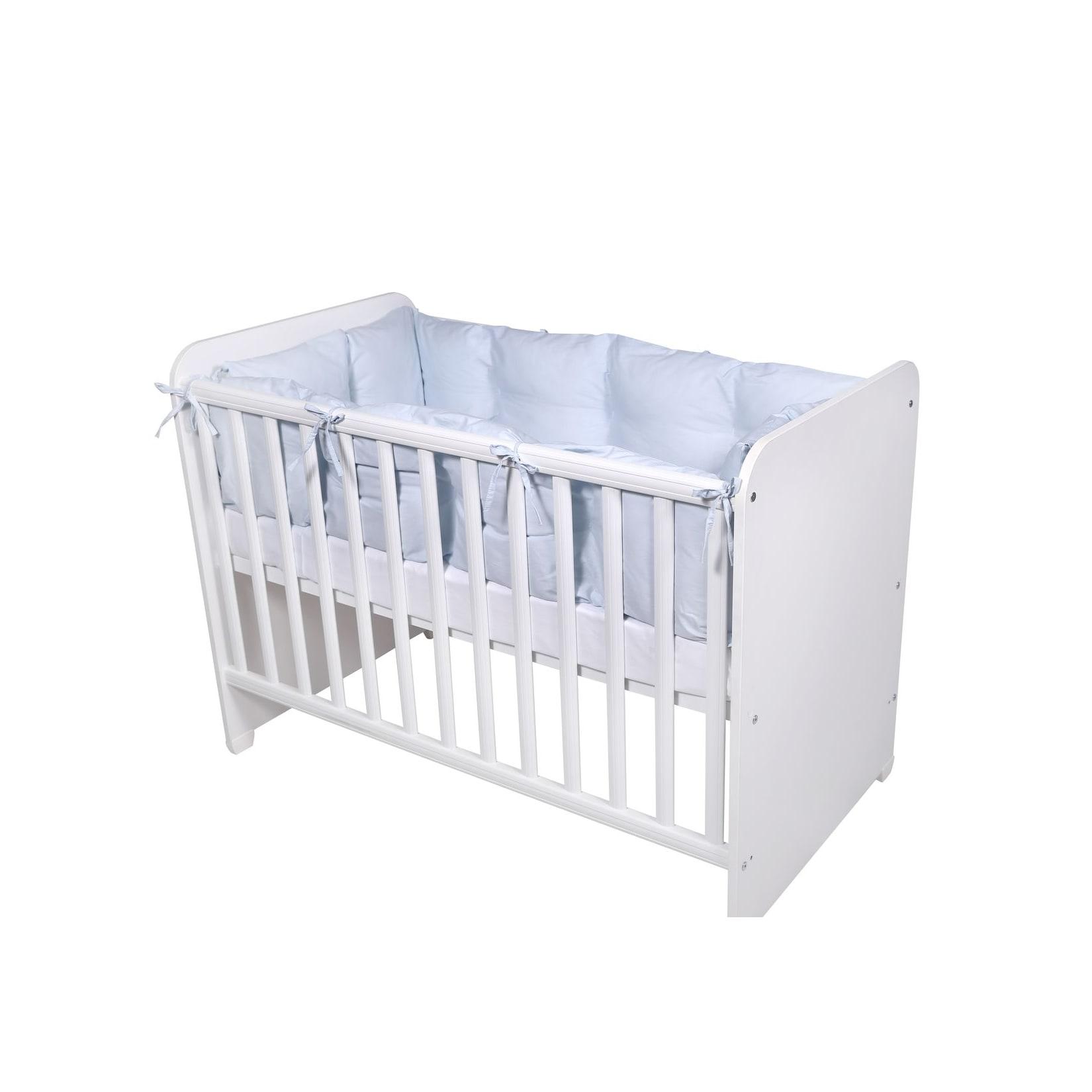 Lorelli Babybett-Nestchen 4-teilig rundum, Babybett 120 x 60 cm, 100% Baumwolle blau