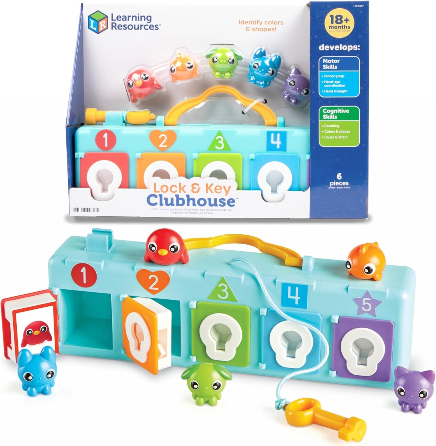 Learning Resources Lock & Key Clubhouse - Ages 18 Months+ - Educational Toy Learning Resources