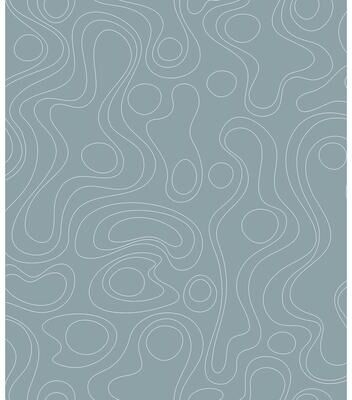 Roommates Emily Rayna Blue Lineation Peel and Stick Wallpaper