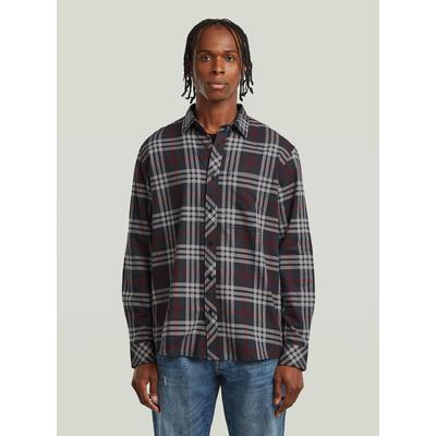 Langarmshirt G-STAR "One Pocket Regular Hemd", Herren, Gr. S, salute varsity check, Obermaterial: 70% Baumwolle, 30% Baumwolle, Shirts Langarmshirt