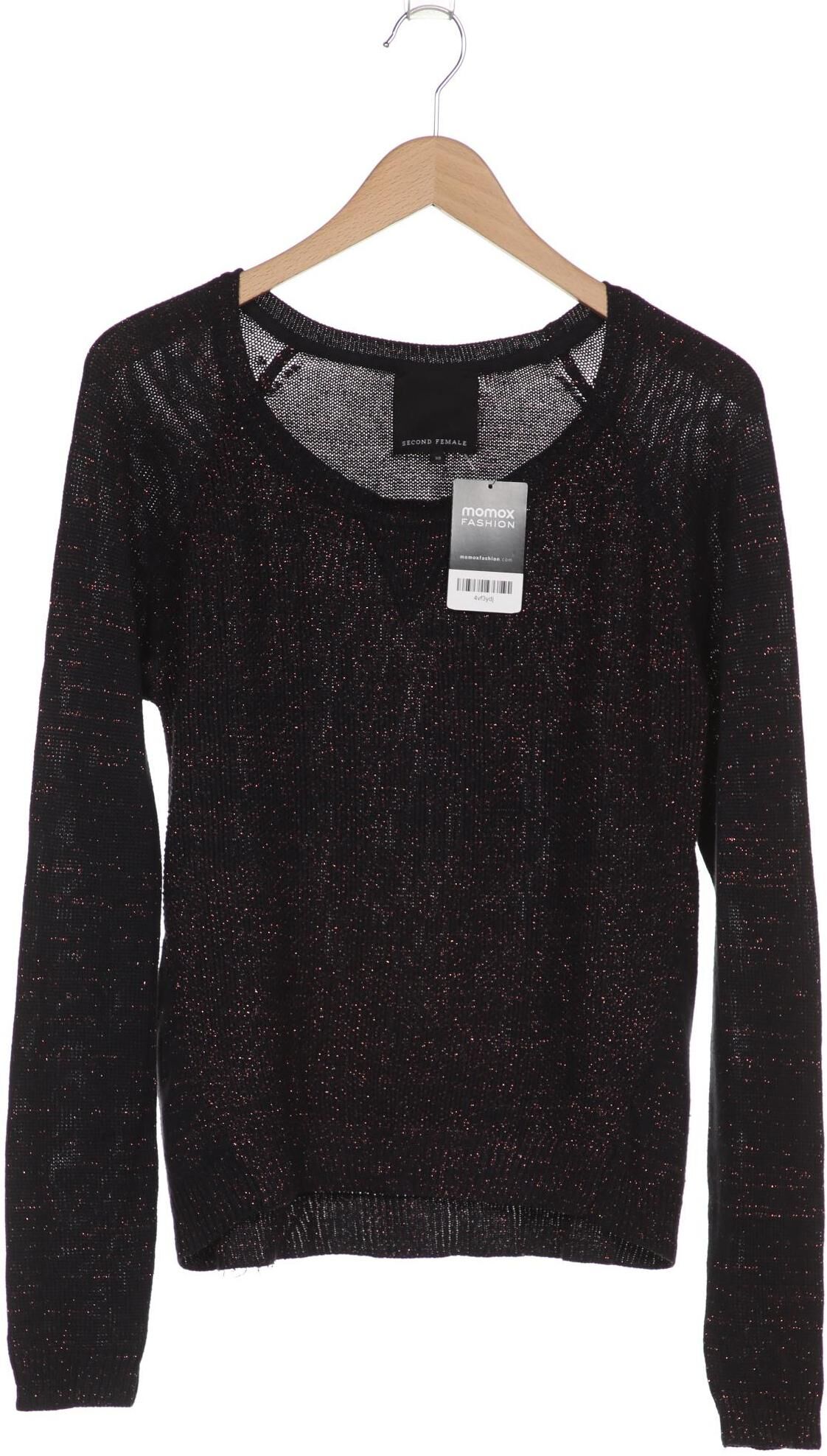 Second Female Damen Pullover, Schwarz, Gr. XS, Viskose / Synthetik - Second Hand