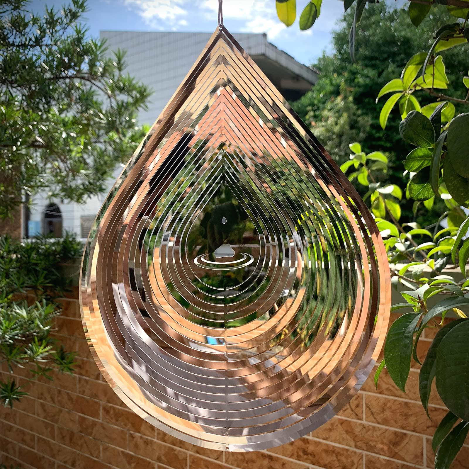 Selius Wind Spinner 3D Roestvrij Staal Metalen Sculptuur Decoratie Diameter: 30,5 cm