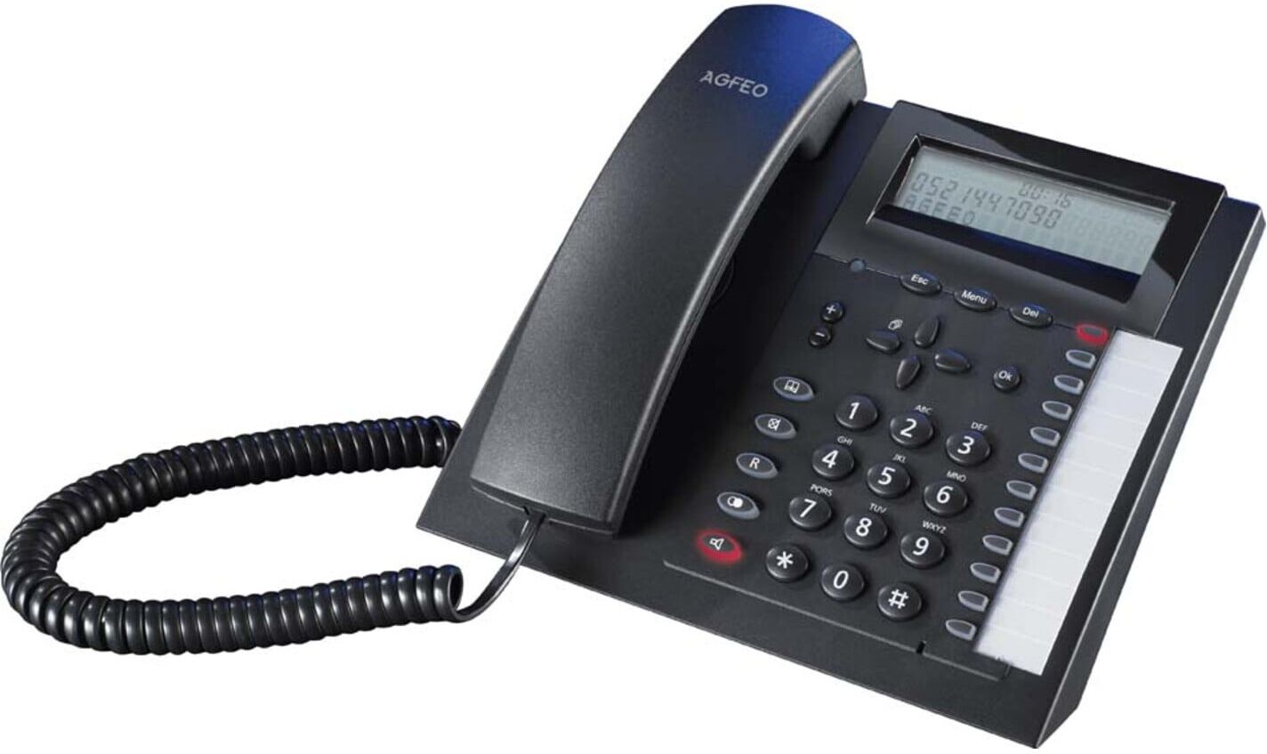 AGFEO Analoges Telefon T 18 schnurgebunden schwarz (6101179)