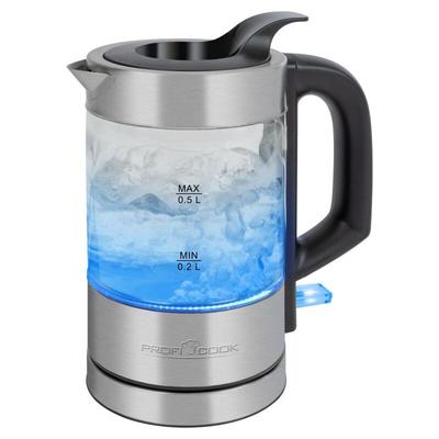 0,5L PC-WKS1228G Glas-Wasserkocher für den nicht intensiven Gebrauch Proficook