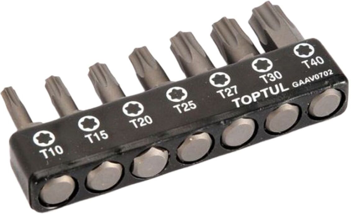 Torx-Ruuvimeisselin Kärki Toptul 1/4 Tuumaa 7 Kpl T10 T15 T20 T25 T27 T30 T40
