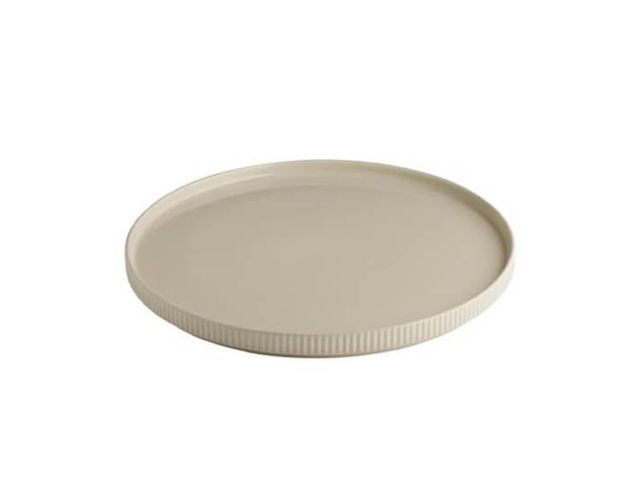 APS 19044 Assiette THE GRID - Porcelaine\, Ø 32 cm\, couleur sable\, empilable