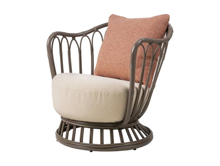 GUBI Grace Outdoor Lounge Stuhl Lorkey Limonta 41-44-mushroom gray