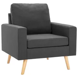 vidaXL Sessel Dunkelgrau Stoff