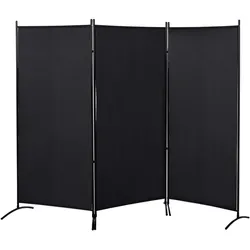 PARAVANT aus Polyester und Metall Schwarz