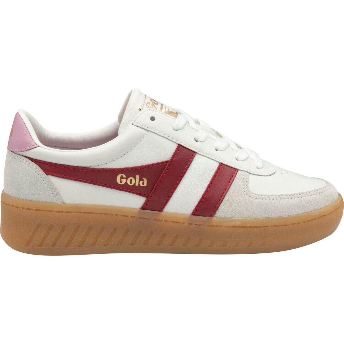 Gola Grandslam Elite Sneaker Women white/deep red/candy/gum (WR) 6 CLB621-WR-6-whitedeepredcandygum