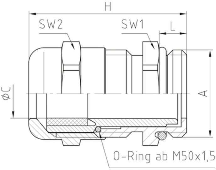 Jacob MS-Kabelverschraubung M16x1, 5 PERFECT EMV 50.616 M/EMV)
