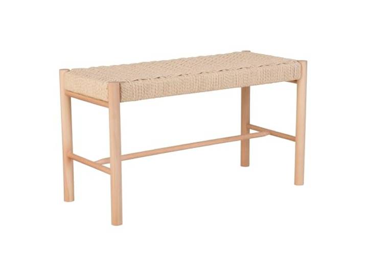 möbelando Sitzbank >Abano< in Beige, Massivholz - 80x45x35cm (BxHxT)