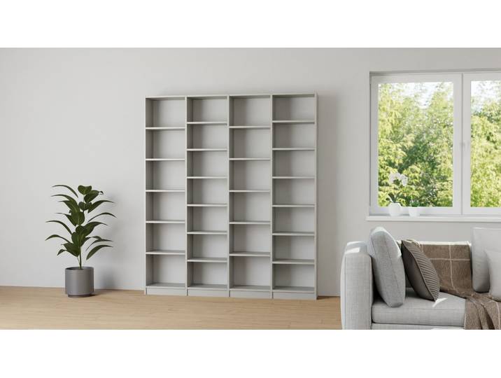 Étagères bibliothèque sur mesure Mélaminé premium Gris