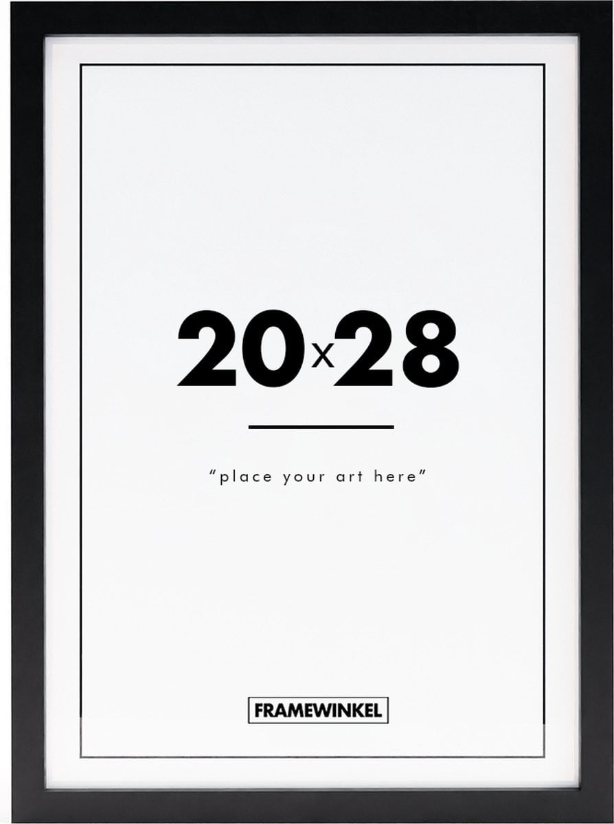 Framewinkel Premium Houten Fotolijst Zwart - Fotomaat 20x28 cm