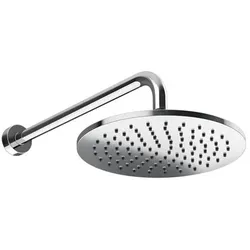Gessi Origini Antikalk-Kopfbrause mit Gelenk und Wandarm, Durchmesser 250mm, 66148031, Farbe: Chrom