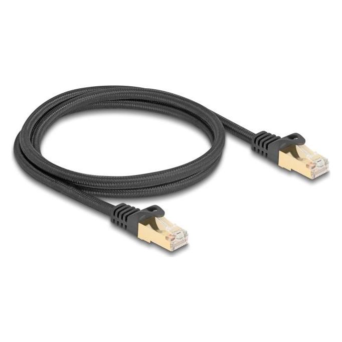 Delock 80317 - Netzwerkkabel RJ45, S/FTP, 1m, schwarz (S/FTP, CAT6a, 1 m) (80317)