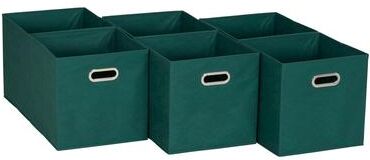 Household Essentials Open Fabric Cube Storage Bins, Set of 6