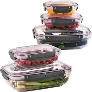 uandu Frischhaltedose 5 Mix Lock & Fresh, aus Kunststoff, 0,31 - 2,725 Liter, transparent, luftdicht, Set, 5-teilig