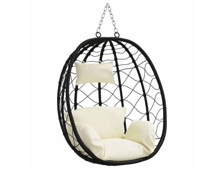 (Soldes d'été)Chaise bsuspendue 1 PC - ZENCORE - balcon/jardin - Blanc crème 91 5x60x110cmpolyrotin B9522429