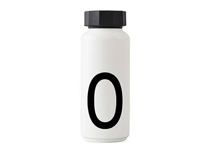 Design Letters Bouteille Isotherme Gourde Isotherme 500ml Bouteille d'eau Isotherme sans BPA Inox Reutilisable Chaud de 12 hrs Froid Jusqu’à 24 hrs Gourde Sport pour Enfant\, femme\, Voyage - Blanc