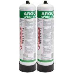 2x Rothenberger Industrial Argon 60bar 950ml Schutzgas-Stahl-Einwegflasche